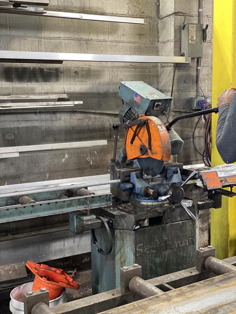 Scotchman Saw Model CPO-350 in the General Welding Company shop