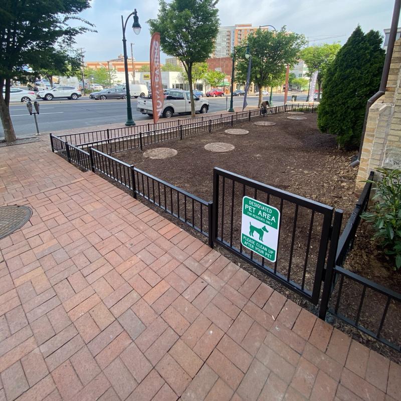 Steel fence and gate at Affinity on Georgia, Maryland. Steel work by General Welding Company
